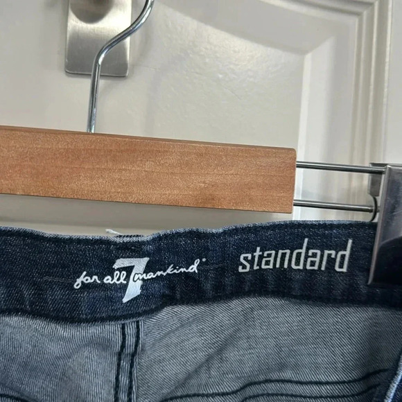 7 for all mankind dark distressed straight length - Picture 2 of 5